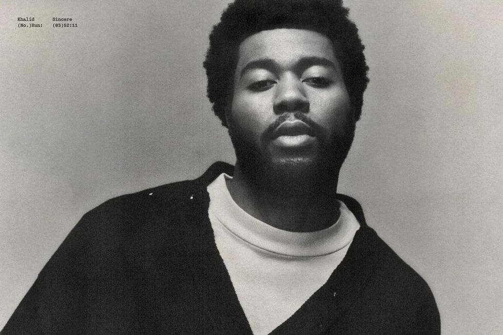 Khalid in the album artwork for Sincere