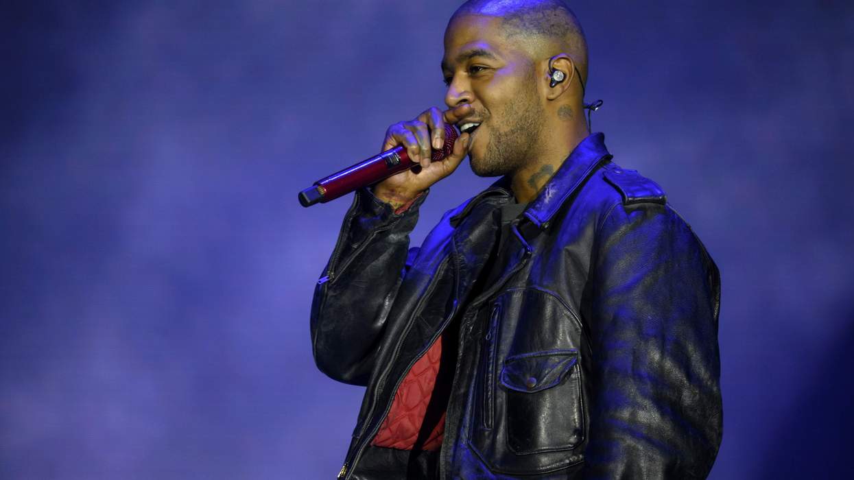 Kid Cudi with a microphone