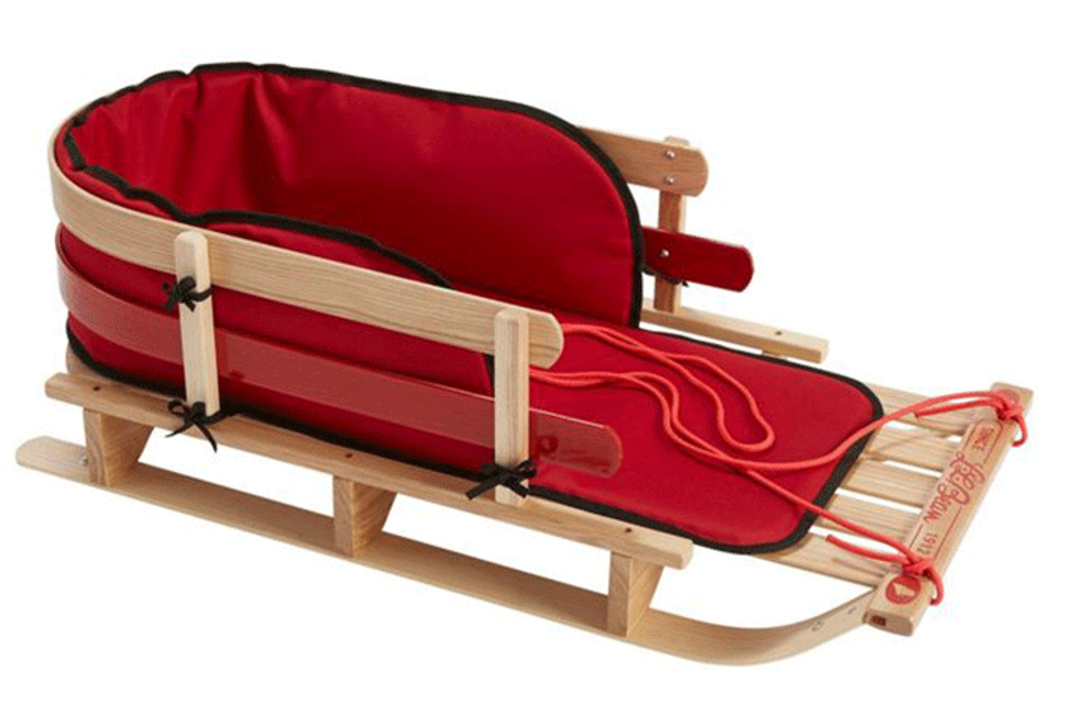 Kids' Pull Sled and Cushion Set