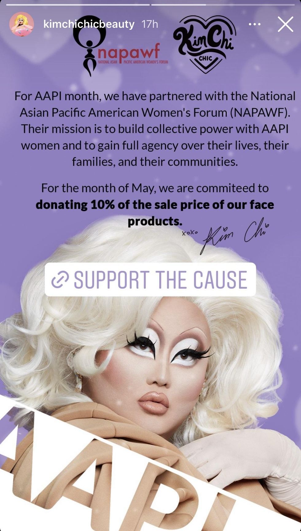 Kim Chi shares Instagram Story about AAPI Month