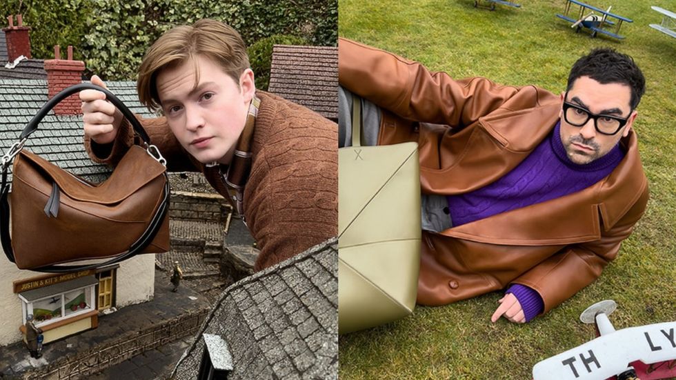 Kit Connor and Dan Levy in Loewe's Fall-Winter 2024 campaign