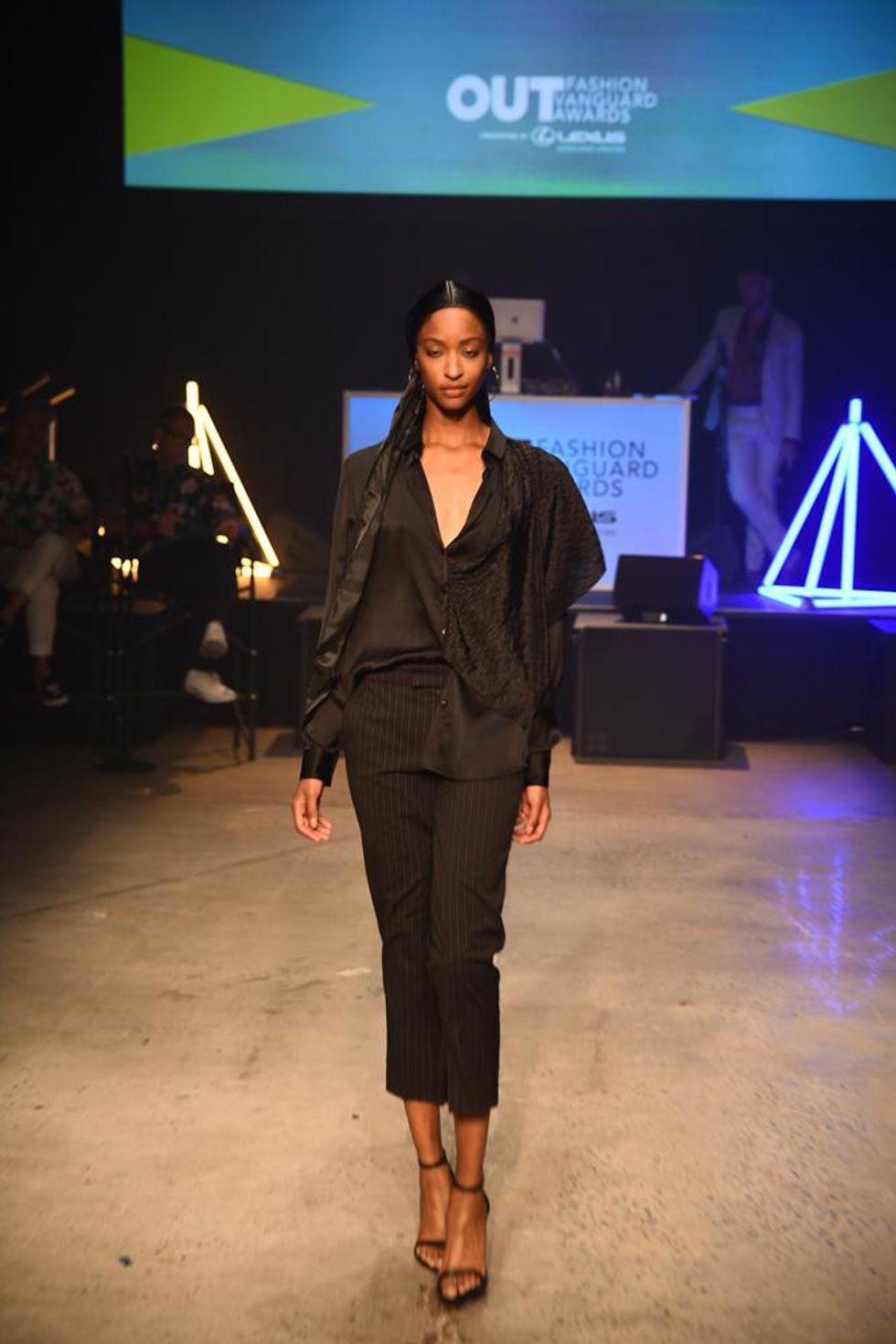 Kris Harring's model on the runway