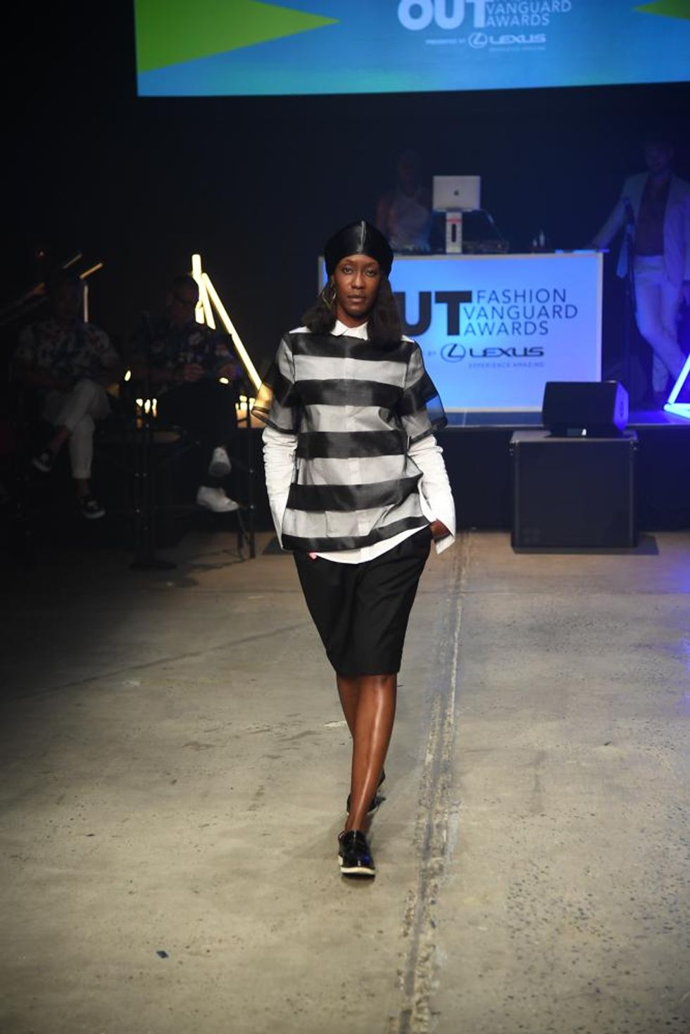 Kris Harring's model on the runway