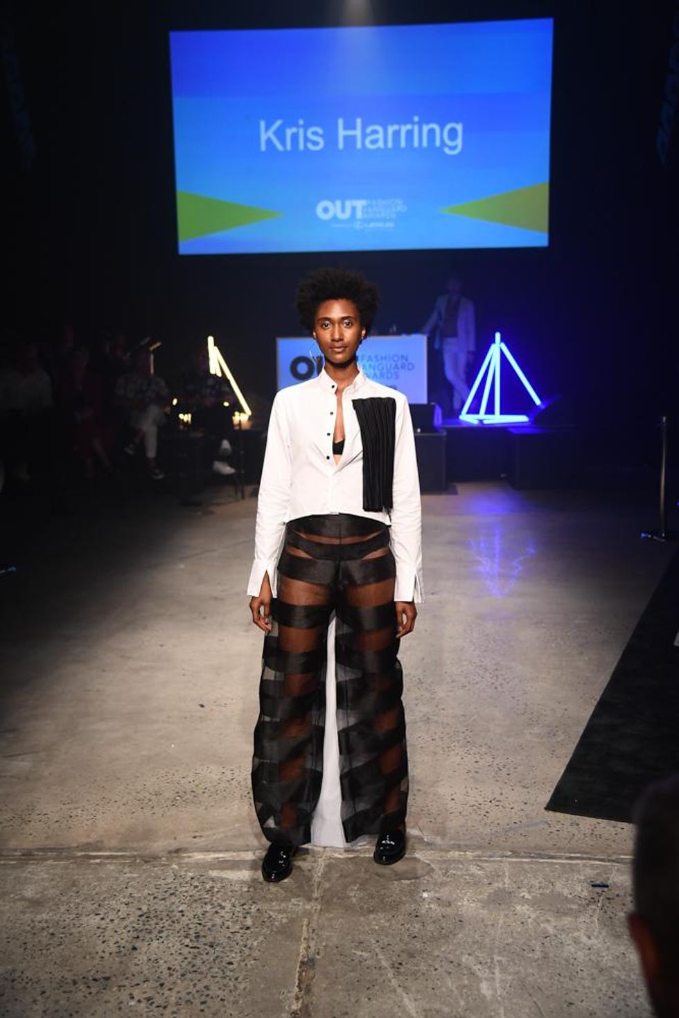 Kris Harring's model on the runway