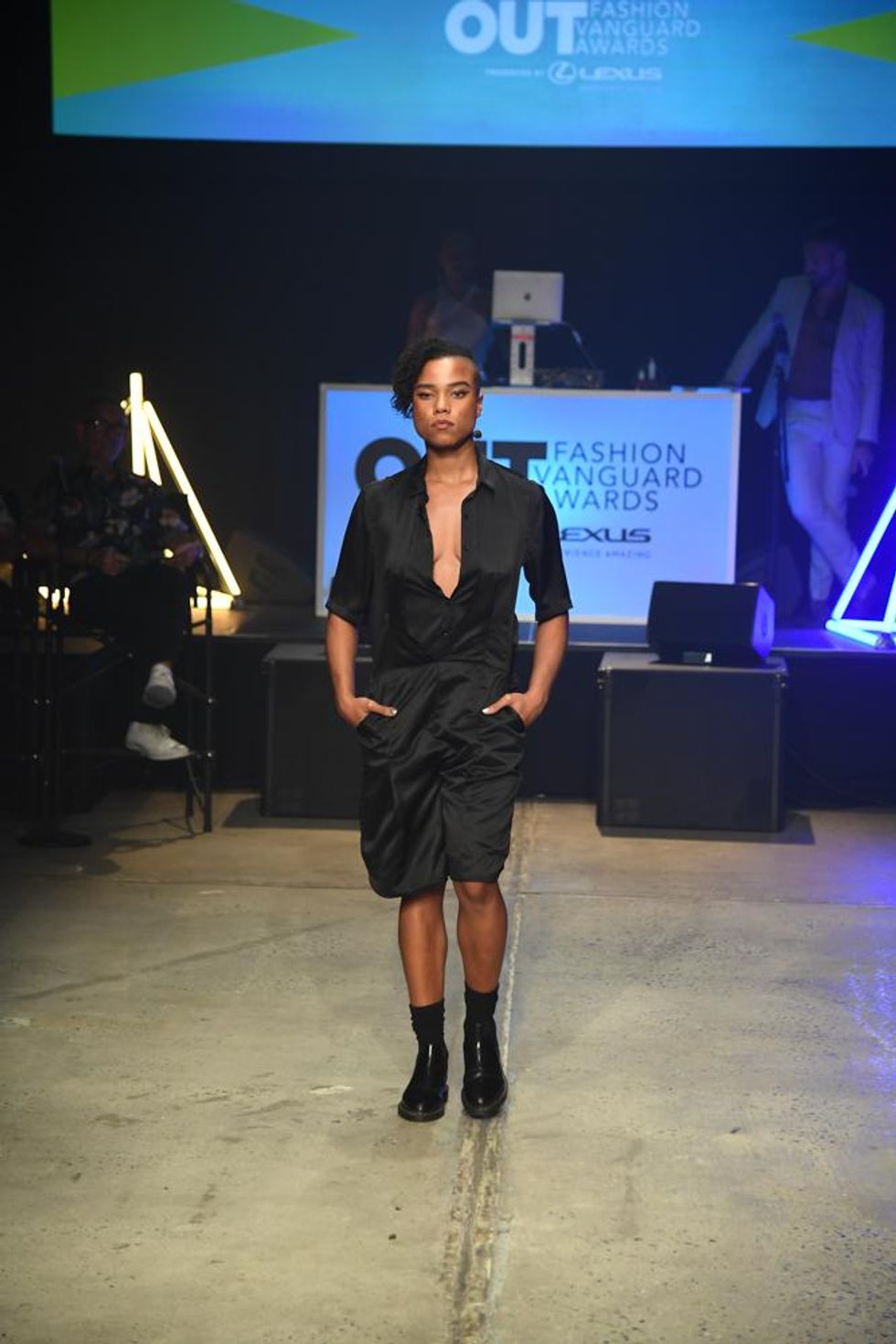 Kris Harring's model on the runway