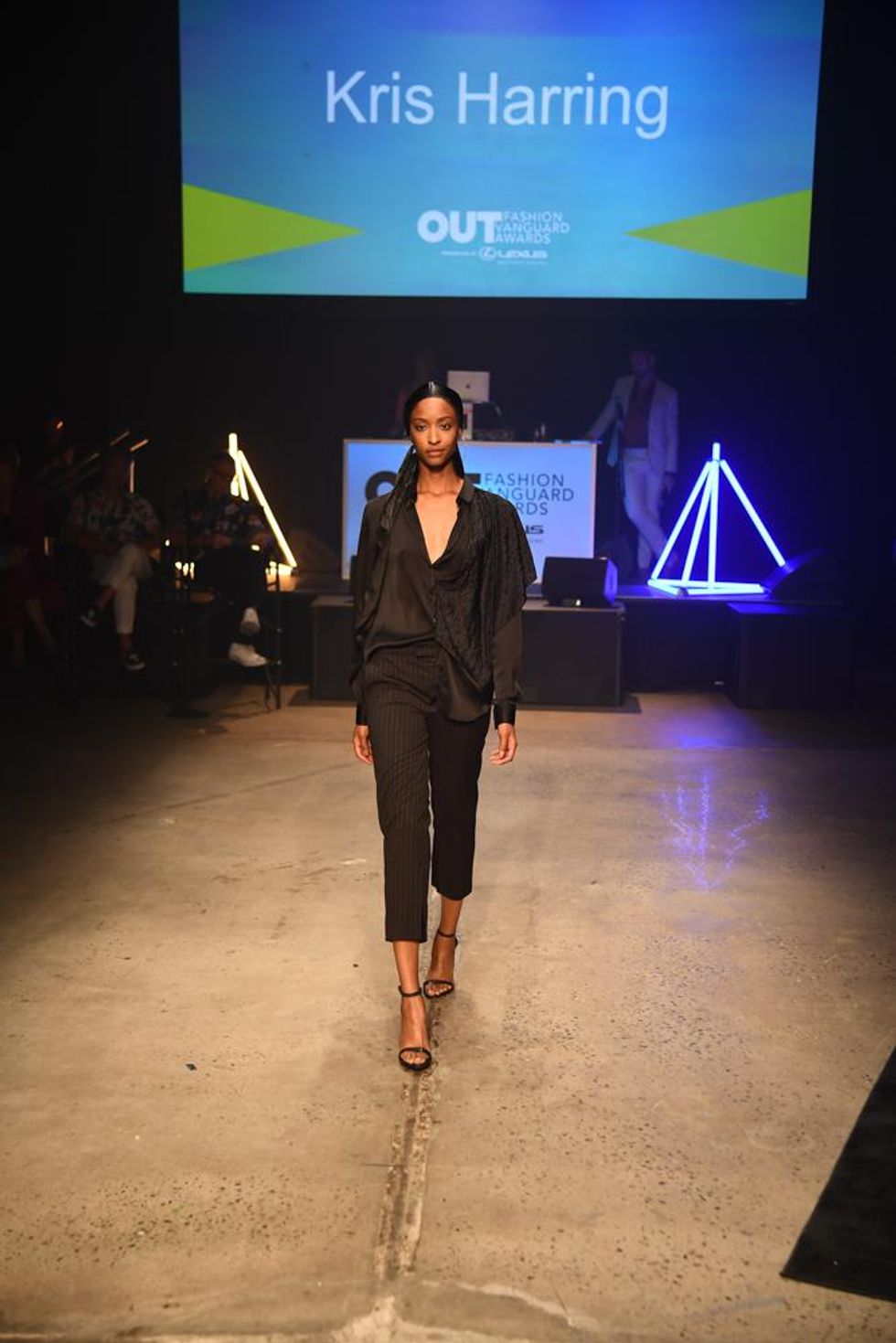 Kris Harring's model on the runway