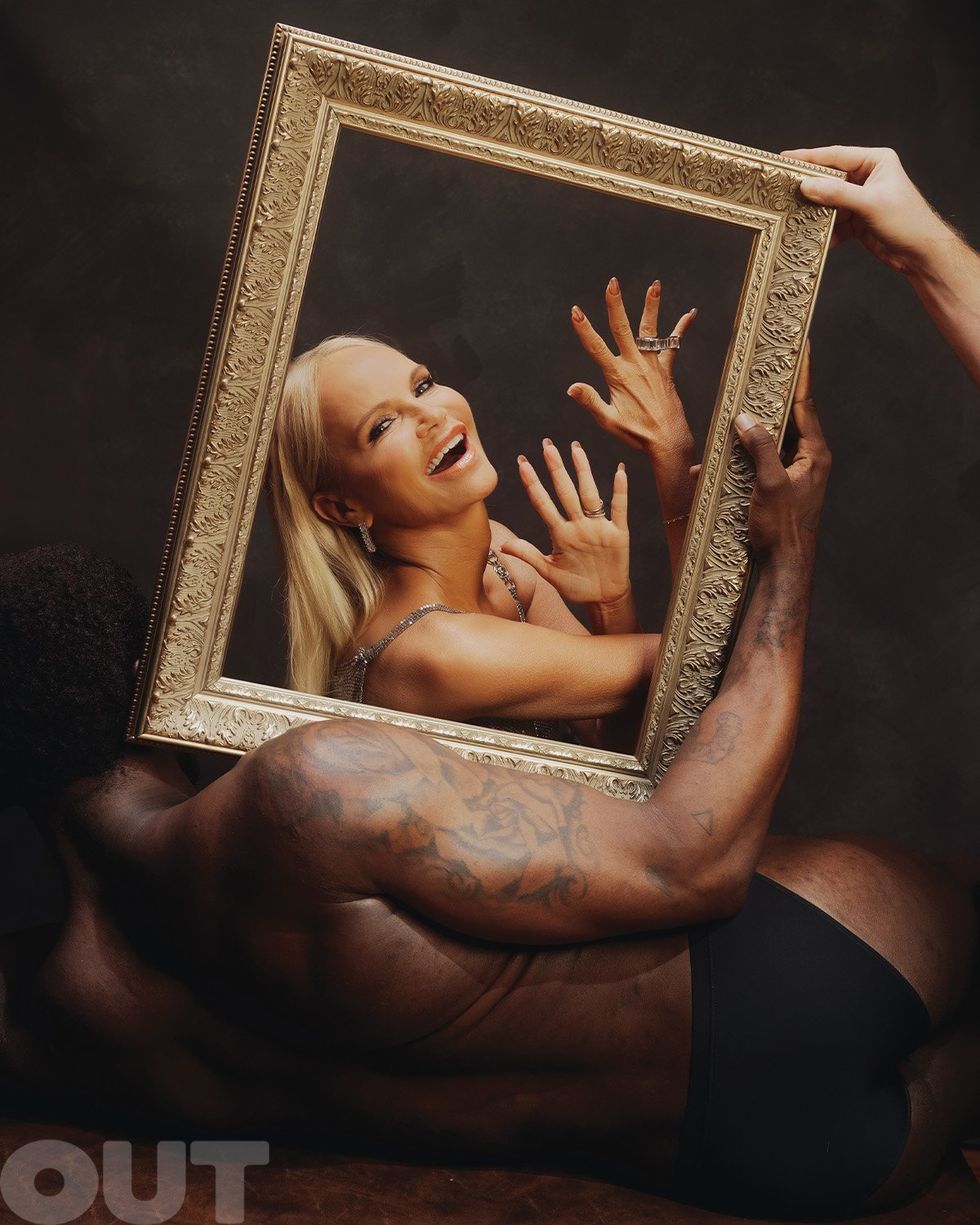 Kristin Chenoweth in a Versace silver metal dress