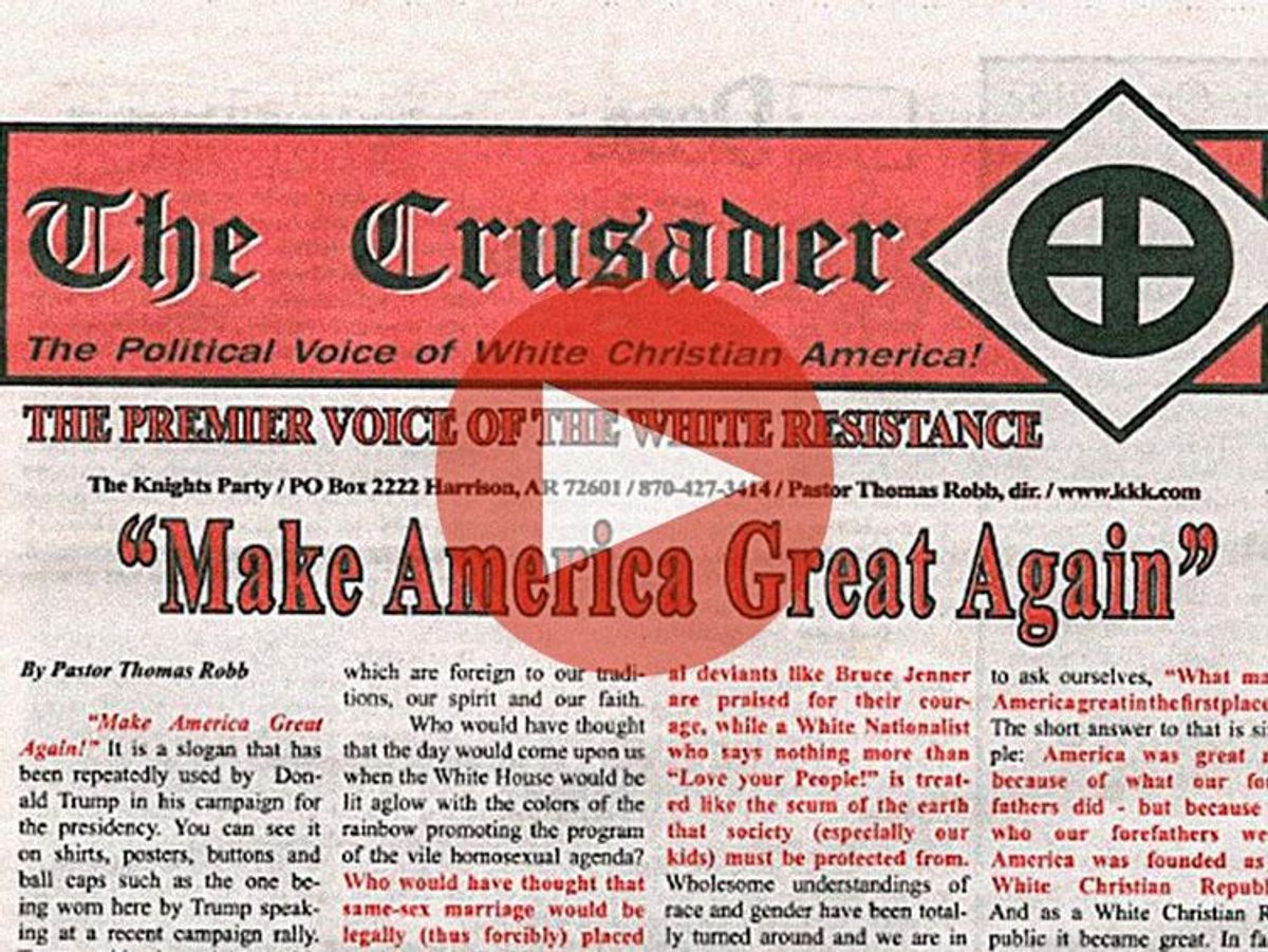 Ku Klux Klan Newspaper Backs Trump
