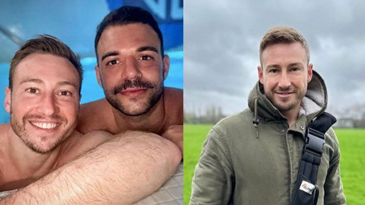 (L) Matthew Mitcham and Luke Rutherford and (R) Matthew Mitcham