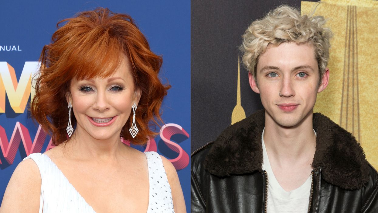 (L) Reba McEntire and (R) Troye Sivan