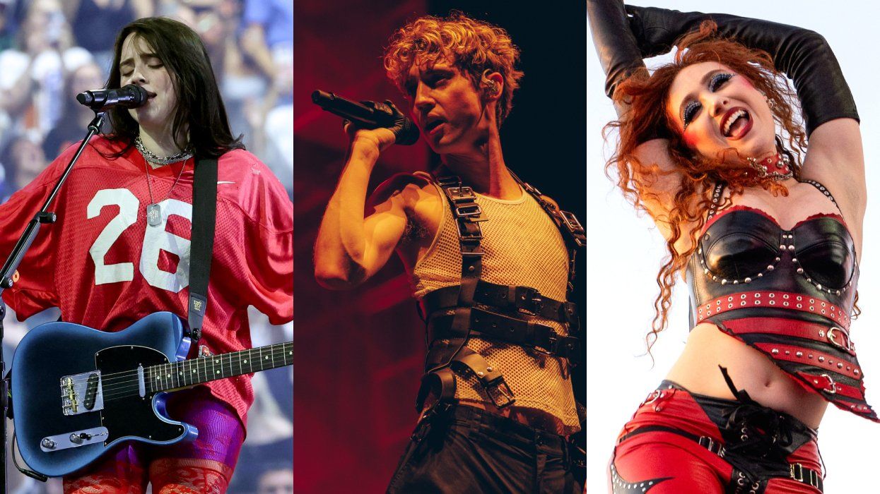 L to R: Billie Eilish, Troye Sivan, Chappell Roan