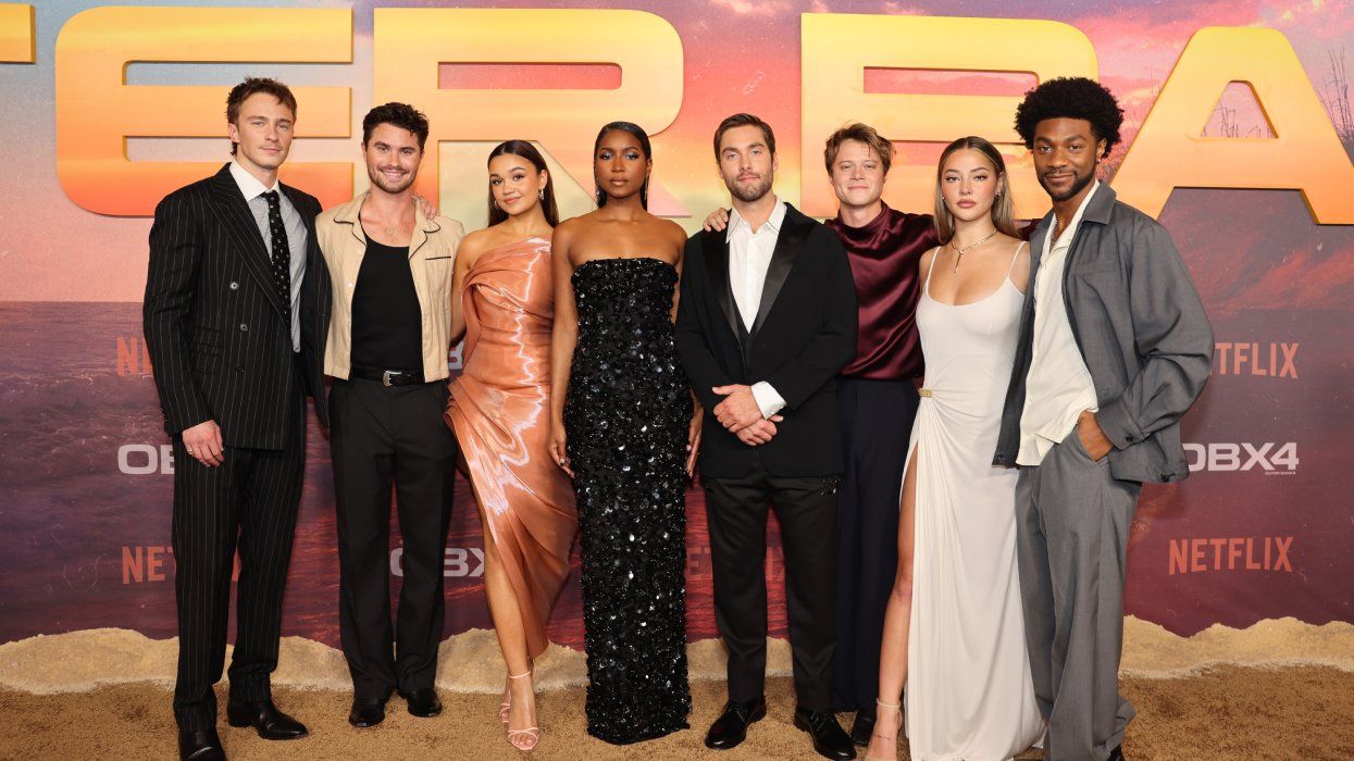L to R: Drew Starkey, Chase Stokes, Madison Bailey, Carlacia Grant, Austin North, Rudy Pankow, Madelyn Cline, and Jonathan Daviss attend the Outer Banks Season 4 Charleston World Premiere on October 08, 2024 in Charleston, South Carolina.