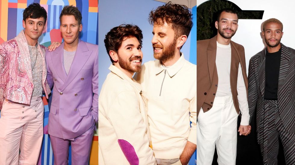 L to R: Tom Dalehy & Dustin Lance Black; Noah Galvin & Ben Platt; Justice Smith & Nic Ashe