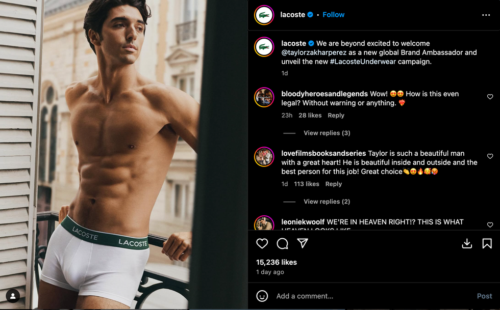 Lacoste via Instagram