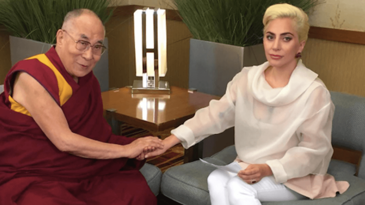 Lady Gaga and Dalai Lama