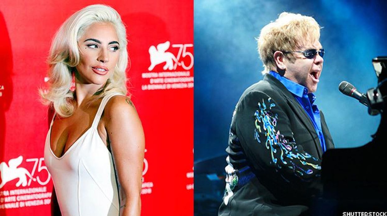 Lady Gaga and Elton John.