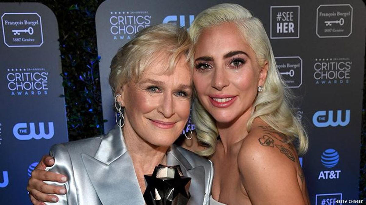 Lady Gaga and Glenn Close, Tie then Cry at Critic's Choice Awards