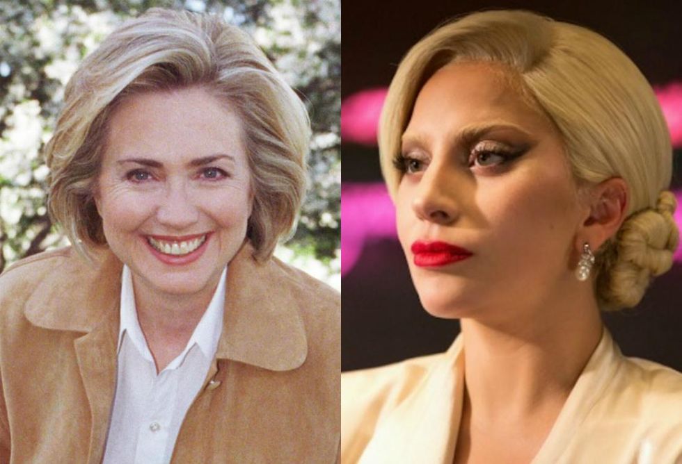 Lady Gaga as Hillary Clinton