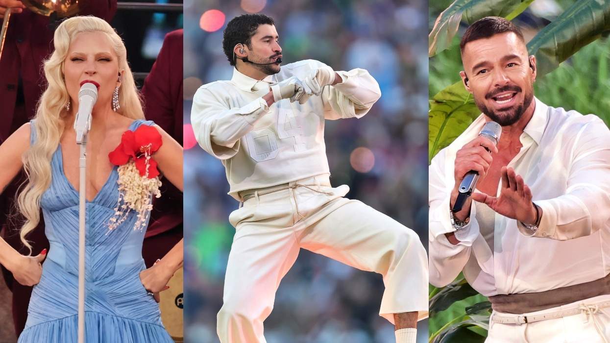 Lady Gaga, Bad Bunny, Ricky Martin performing at the 2026 Super Bowl Halftime Show