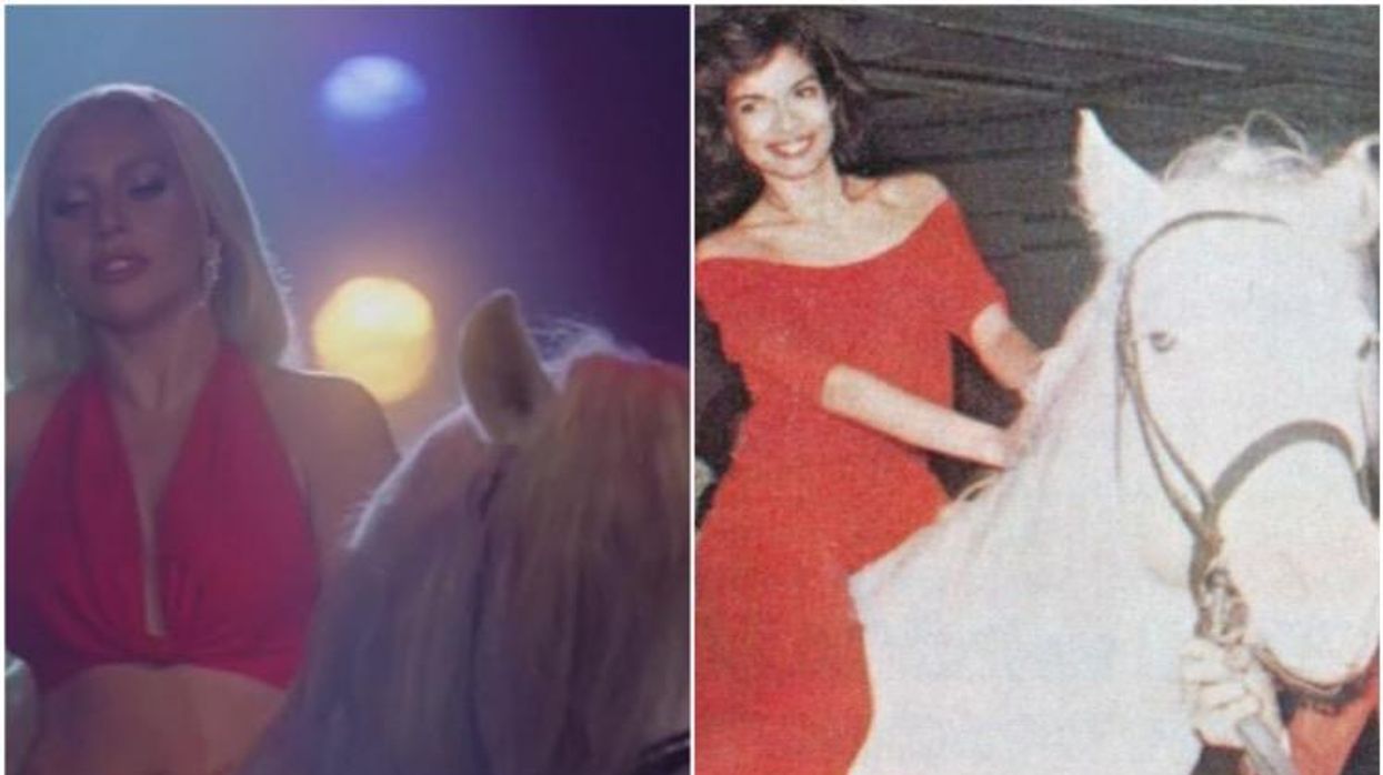 lady gaga bianca jagger horse american horror story hotel