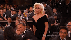 lady gaga leonardo dicaprio golden globes