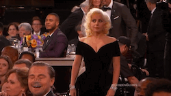 lady gaga leonardo dicaprio golden globes