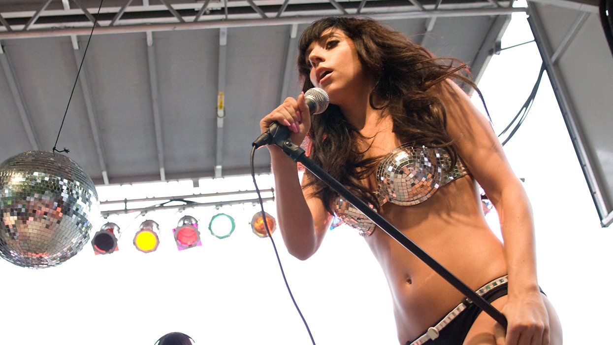 Lady Gaga of Lady GaGa and The Starlight Revue performs on stage at Lollapalooza August 2007 Chicago Illinois