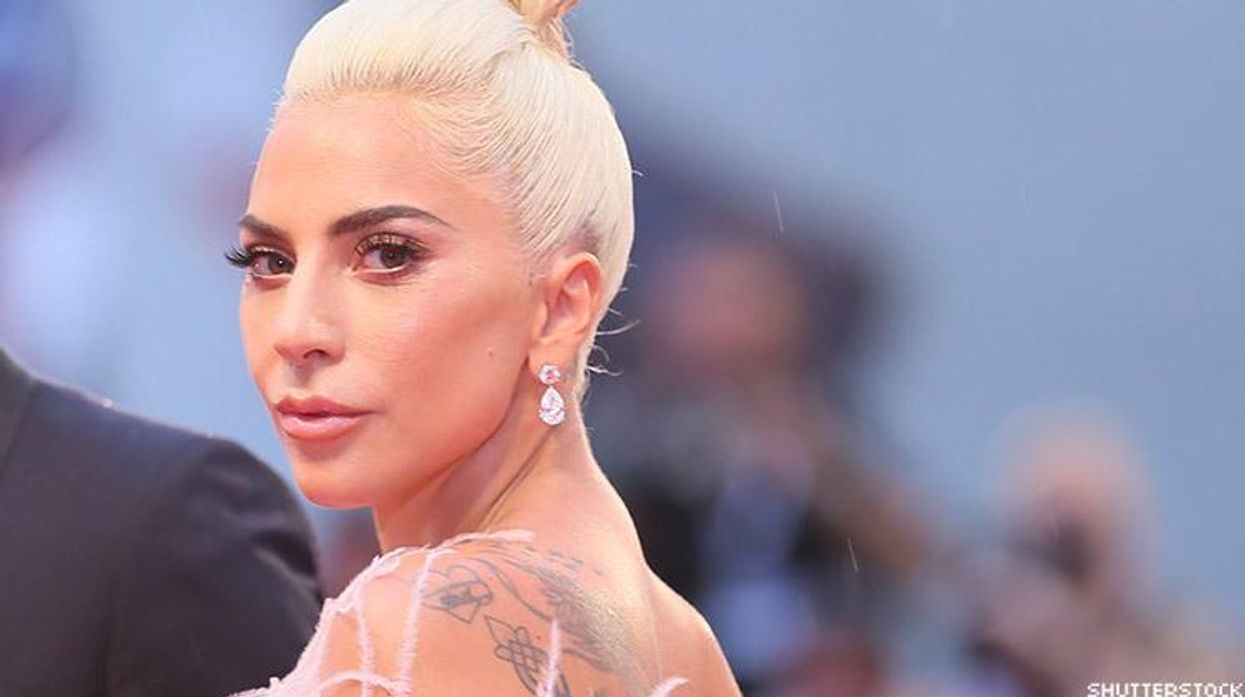 Lady Gaga on a red carpet