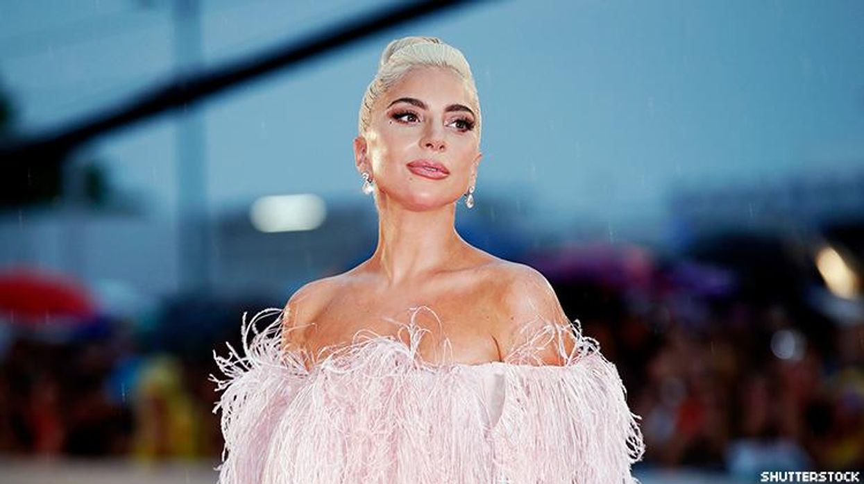 Lady Gaga on red carpet.