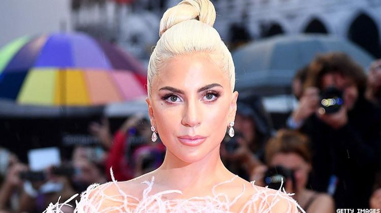 Lady Gaga on red carpet.