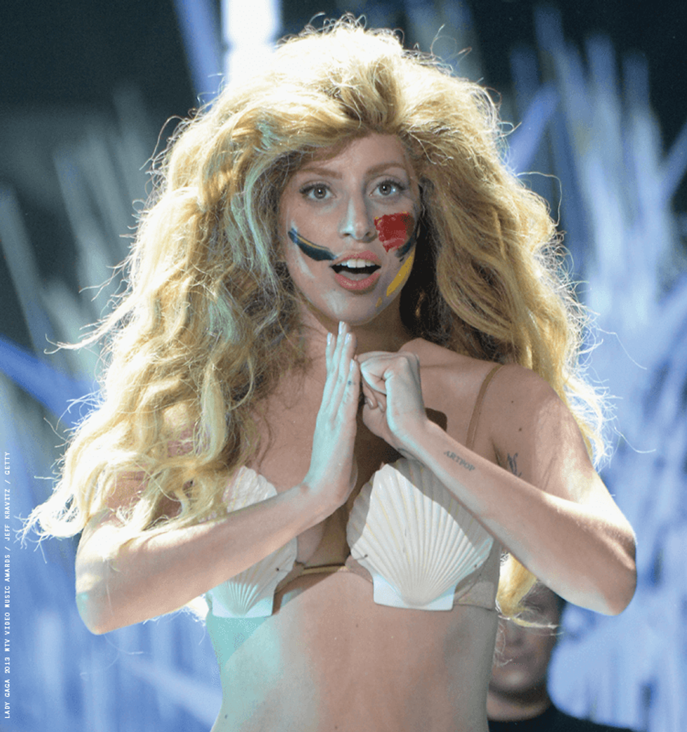 Lady Gaga performing