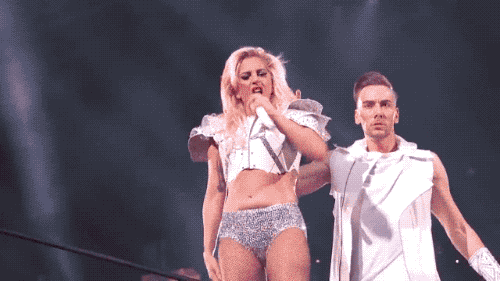 lady gaga super bowl halftime gif
