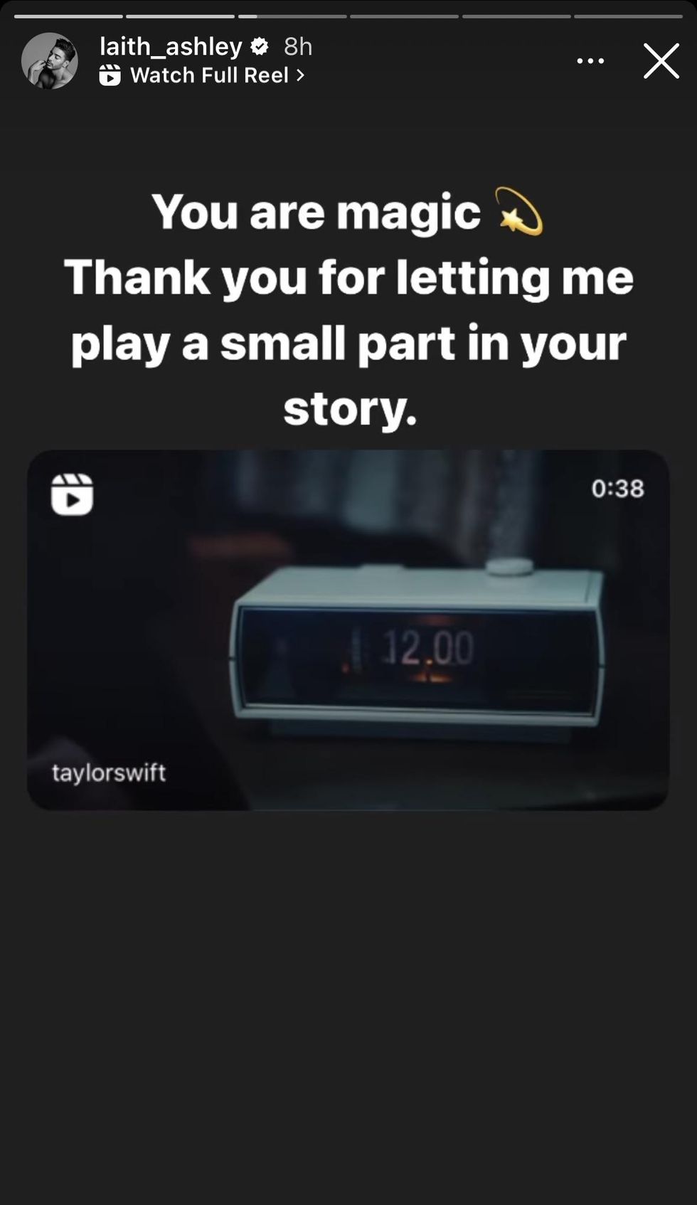 Laith Ashley Instagram Story