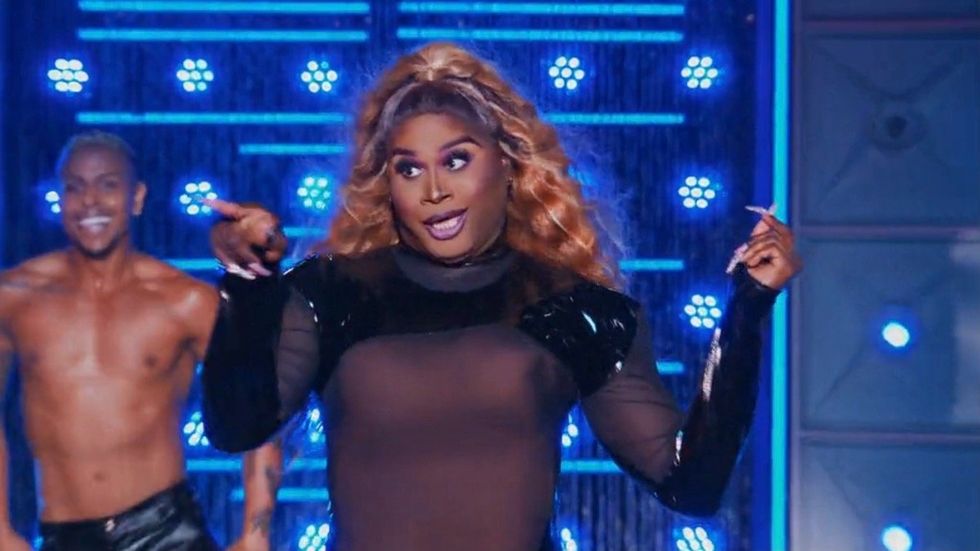 LaLa Ri performing on the Variety Show challenge of RuPaul's Drag Race All Stars season 8