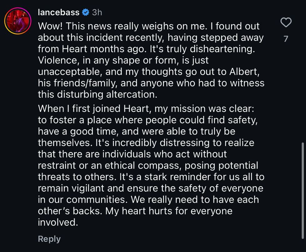 Lance Bass via Instagram comment