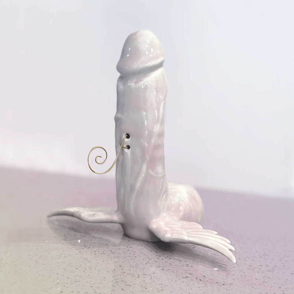 Large Flying Penis Incense Burner