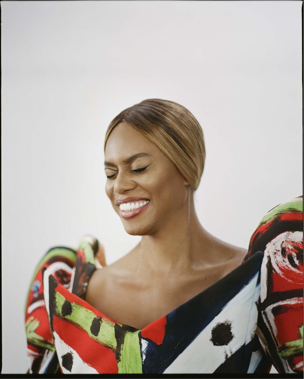 Laverne Cox on the cover of Out Magazine February 2020.