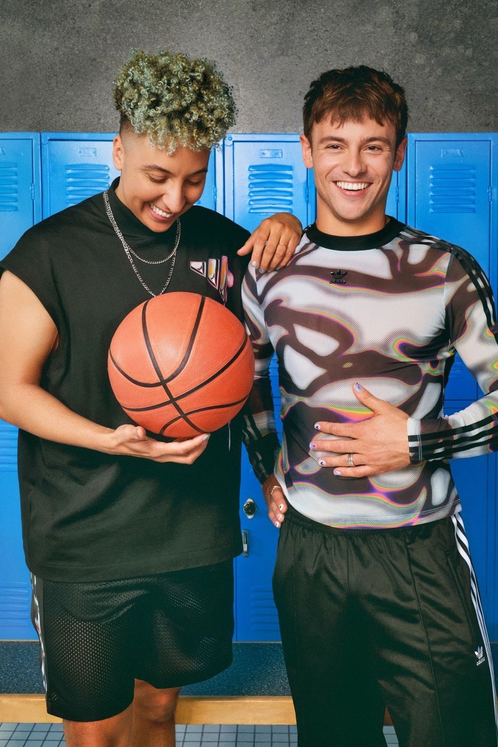 Layshia Clarendon and Tom Daley for Adidas Pride Collection 2024