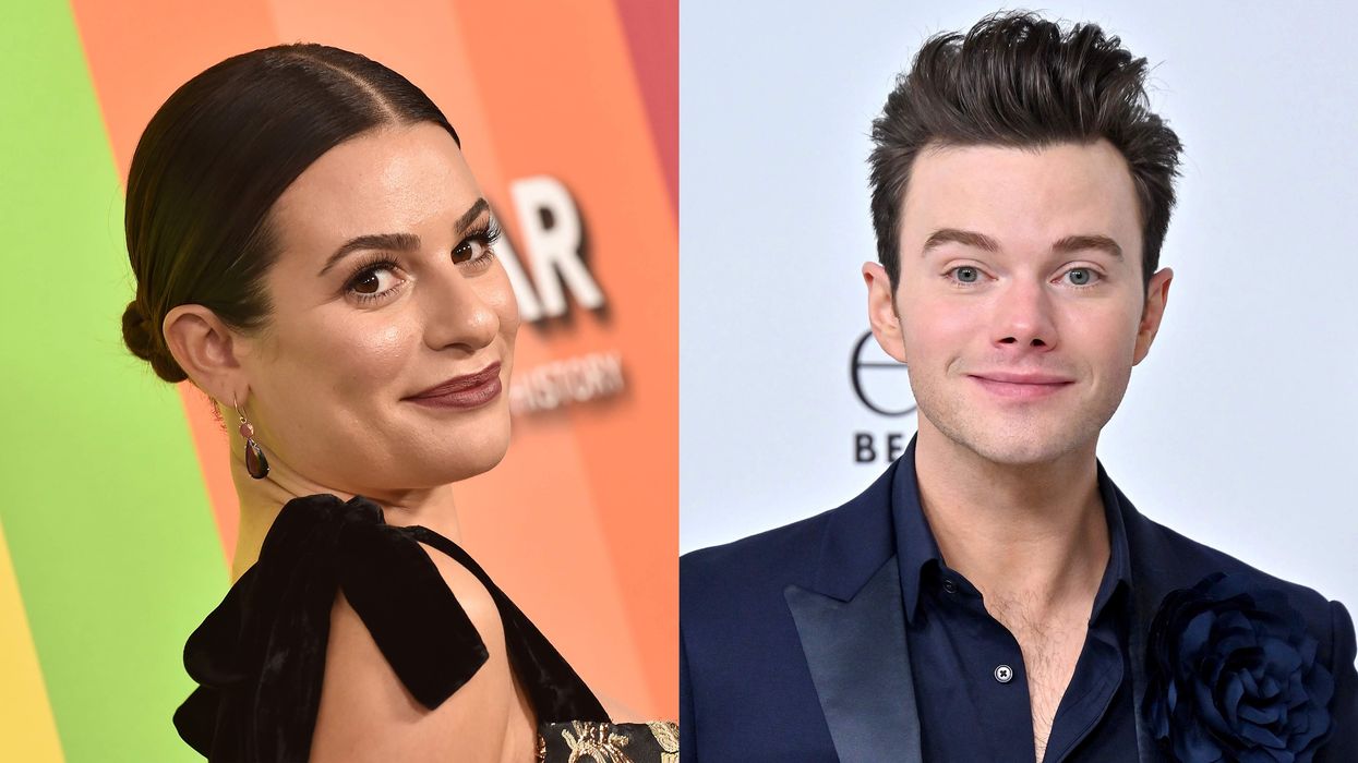 Lea Michele and Chris Colfer