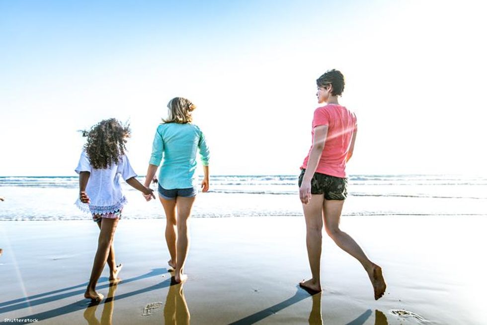Lesbian-family-beach