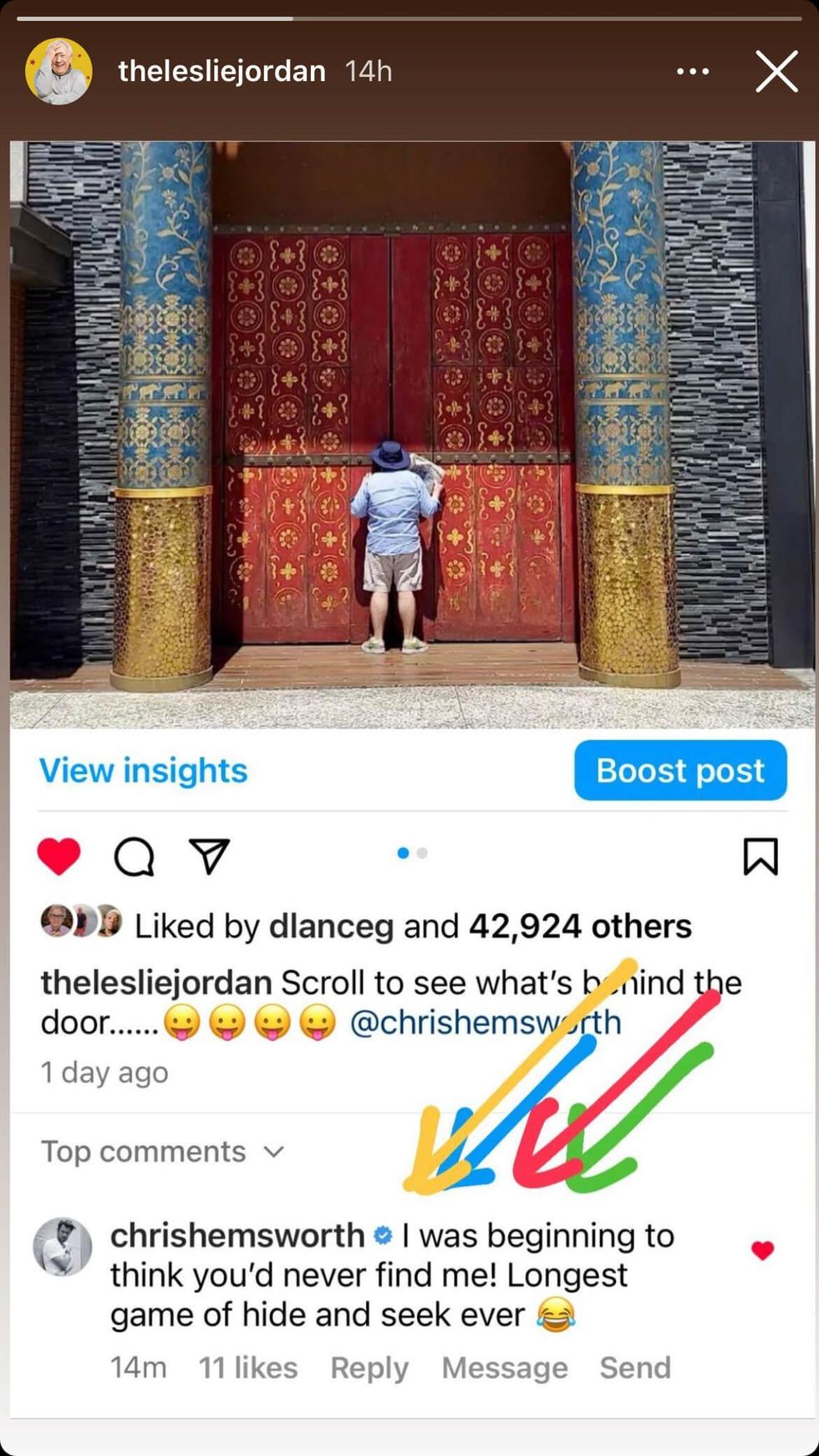 Leslie Jordan via Instagram Story