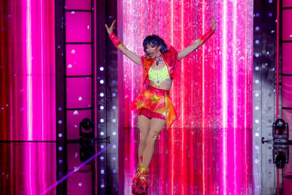 Lexi Love performing on the Variety Show challenge of RuPaul's Drag Race season 17