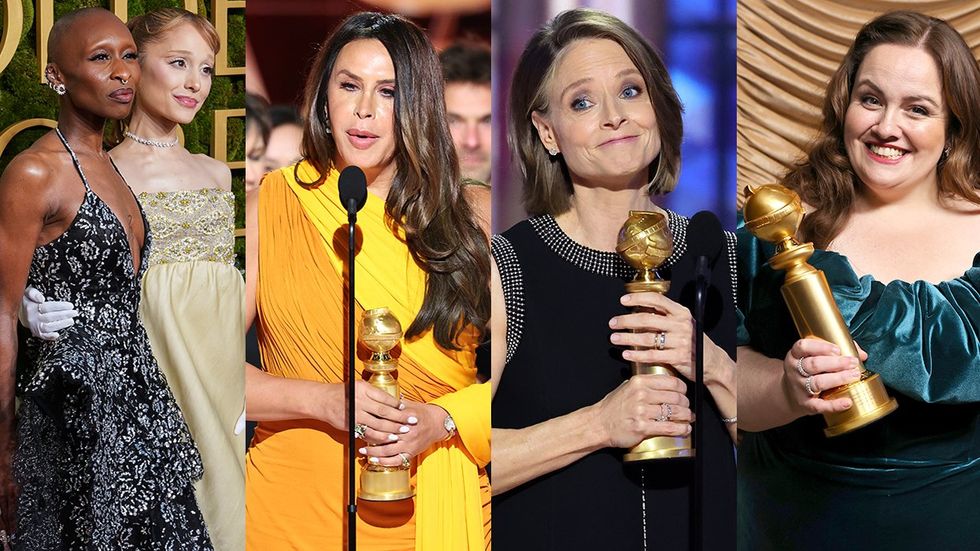lgbtq golden globe winners cynthia erivo ariana grande Karla Sofía Gascón jodie foster Jessica Gunning