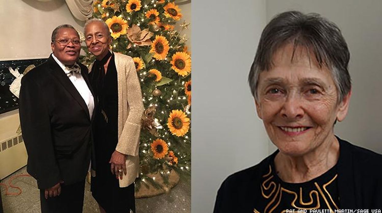 LGBTQ+ seniors Ellen Ensig-Brodsky and couple Pat and Paulette Martin are not letting the COVID-19 lockdown keep them from enjoying life