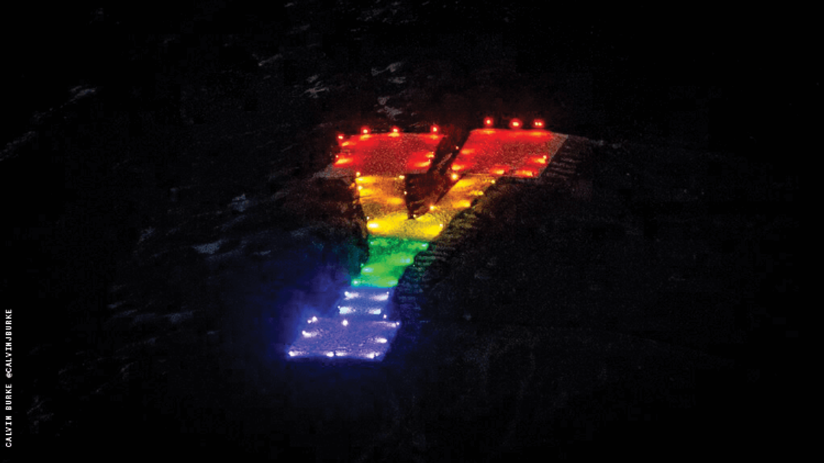 LGBTQ+ Students at BYU Light Up School’s Famed ‘Y’ in Rainbow Colors