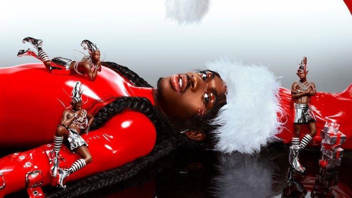 Lil Nas X dressed as Santa