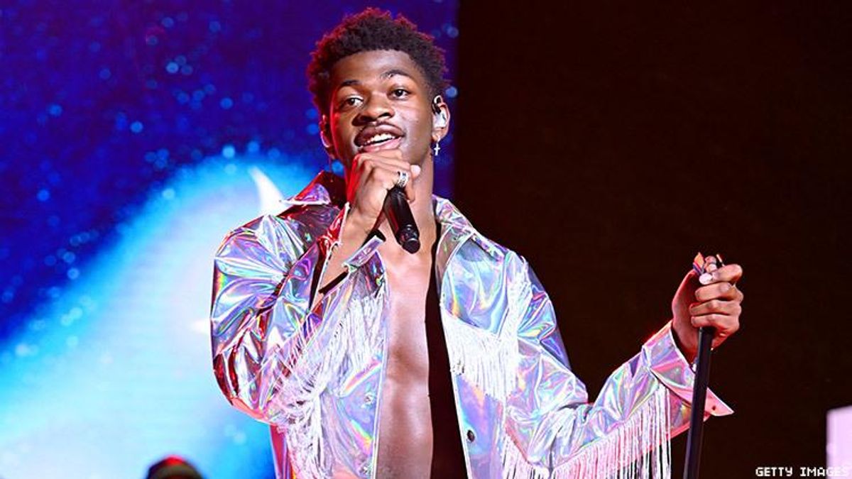 Lil Nas X on stage. 