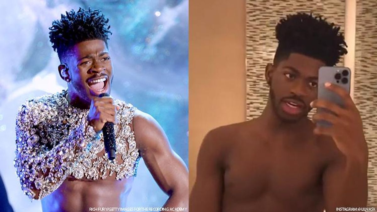 Lil Nas X reacts to losing in all categories at the 64th Grammy Awards