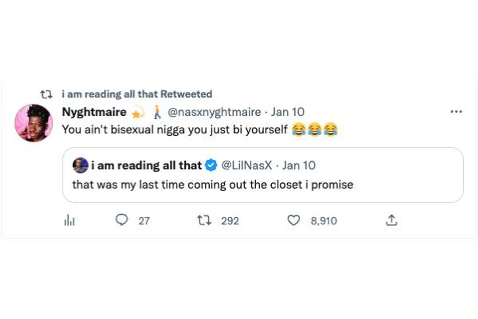 Lil Nas X's retweet