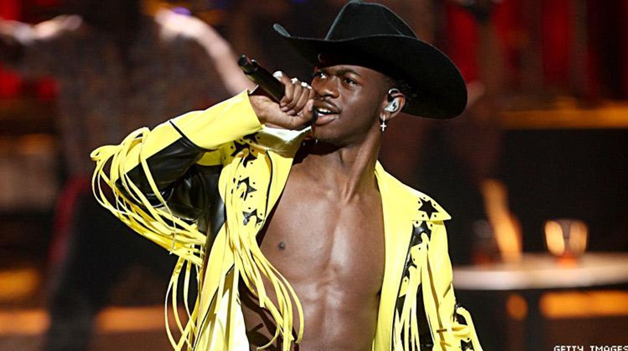 Lil Nas X shirtless.